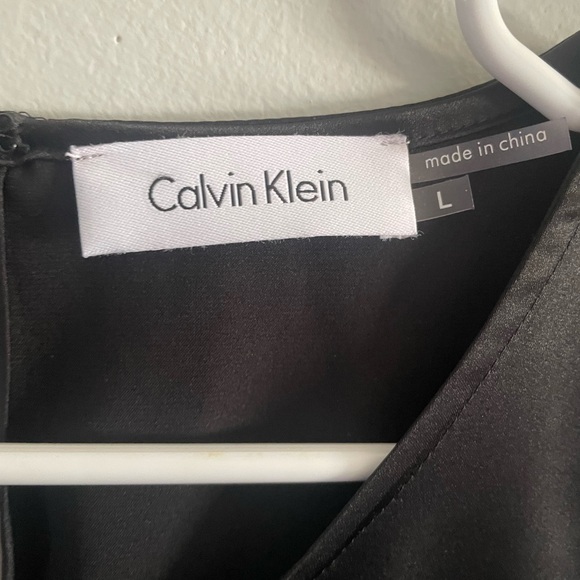 Calvin Klein Charcoal Sleeveless Blouse - Picture 3 of 4